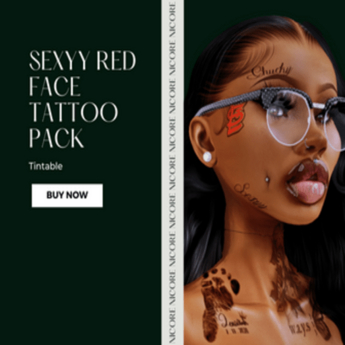 Second Life Marketplace - [NICORE] Sexyy Red Face Tattoo Pack